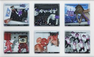 CONIGLIOVIOLA (BRICE CONIGLIO E ANDREA RAVIOLA) - Lotto di sei stampe su mousepad in unica cornice 2009