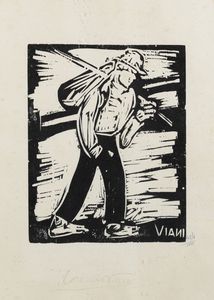 LORENZO VIANI Viareggio (LU) 1882 - 1936 Ostia (RM) - Viandante