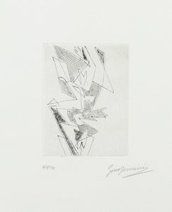 GINO SEVERINI Cortona (AR) 1883 - 1966 Parigi (Francia) - Composizione 1962