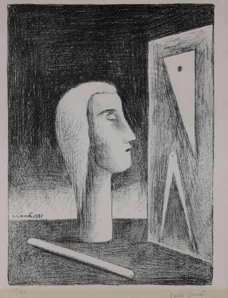 Carlo Carrà : L'amante dell'ingegnere  - Asta Prints and Multiples - Associazione Nazionale - Case d'Asta italiane
