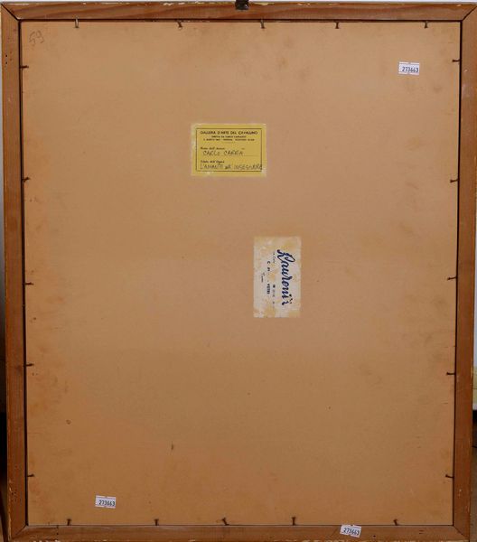 Carlo Carrà : L'amante dell'ingegnere  - Asta Prints and Multiples - Associazione Nazionale - Case d'Asta italiane