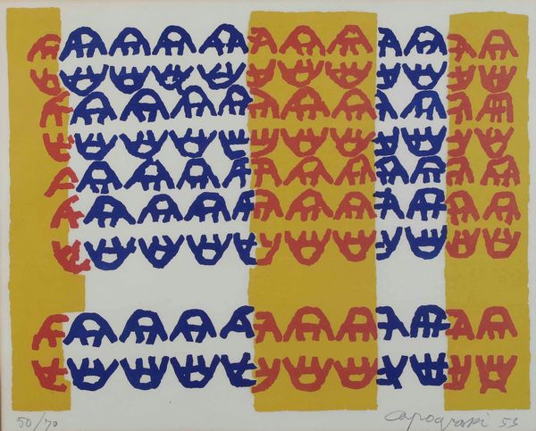 Giuseppe Capogrossi : Senza titolo  - Asta Prints and Multiples - Associazione Nazionale - Case d'Asta italiane