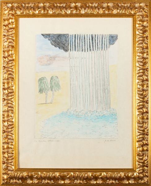 Giorgio de Chirico : La pioggia nel deserto  - Asta Prints and Multiples - Associazione Nazionale - Case d'Asta italiane