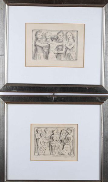 Massimo Campigli : La figlia di Saffo/Non � lecito il pianto  - Asta Prints and Multiples - Associazione Nazionale - Case d'Asta italiane