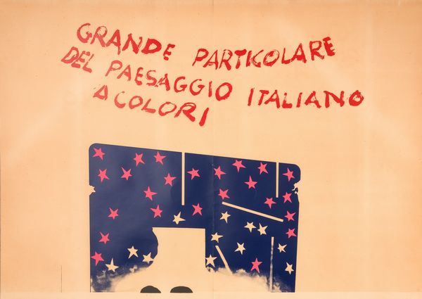 MARIO SCHIFANO : Grande particolare del paesaggio italiano a colori  - Asta Prints and Multiples - Associazione Nazionale - Case d'Asta italiane