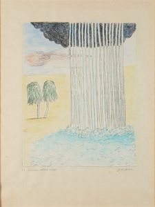 Giorgio de Chirico : La pioggia nel deserto  - Asta Prints and Multiples - Associazione Nazionale - Case d'Asta italiane
