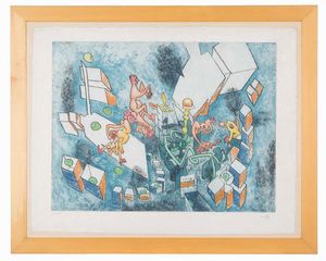 Roberto Sebastian Antonio Matta : Senza titolo  - Asta Prints and Multiples - Associazione Nazionale - Case d'Asta italiane