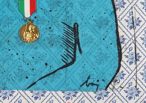 ENRICO BAJ : Figura stupita  - Asta Prints and Multiples - Associazione Nazionale - Case d'Asta italiane