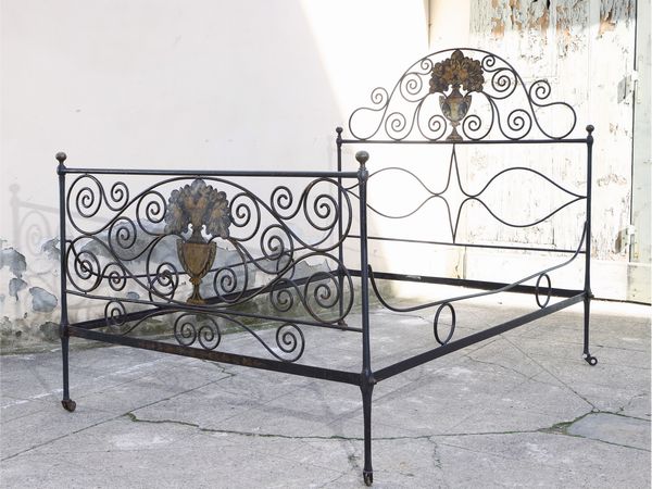 Letto in ferro battuto  - Asta L'Arte di Arredare - Associazione Nazionale - Case d'Asta italiane