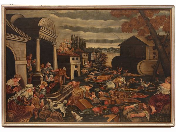 Da Francesco Bassano : Diluvio Universale  - Asta L'Arte di Arredare - Associazione Nazionale - Case d'Asta italiane