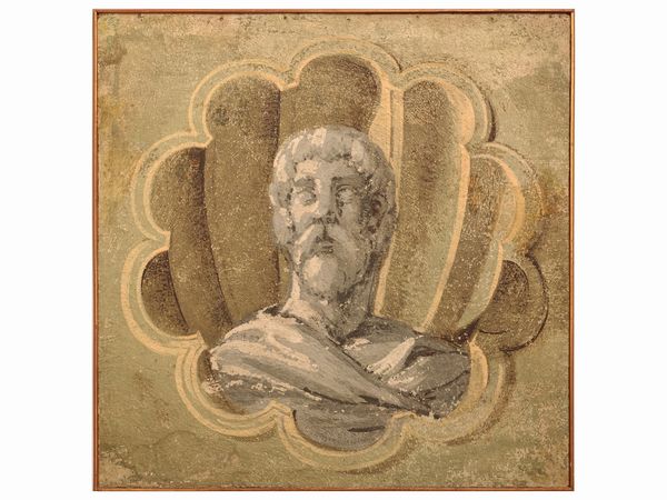 Scuola dell'Italia Settentrionale : Serie di quattro pannelli a grisaille  - Asta L'Arte di Arredare - Associazione Nazionale - Case d'Asta italiane