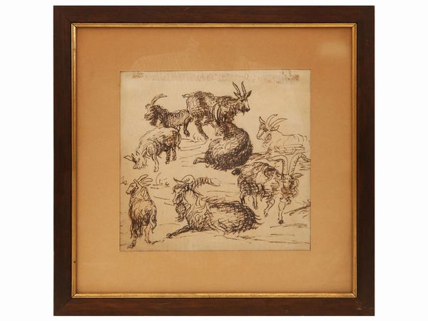 Studio di capre  - Asta L'Arte di Arredare - Associazione Nazionale - Case d'Asta italiane