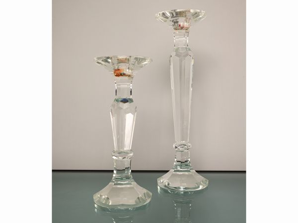 Due candelieri in cristallo, Acanto  - Asta L'Arte di Arredare - Associazione Nazionale - Case d'Asta italiane
