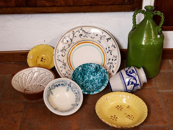 Lotto di accessori da cucina in terracotta smaltata  - Asta L'Arte di Arredare - Associazione Nazionale - Case d'Asta italiane