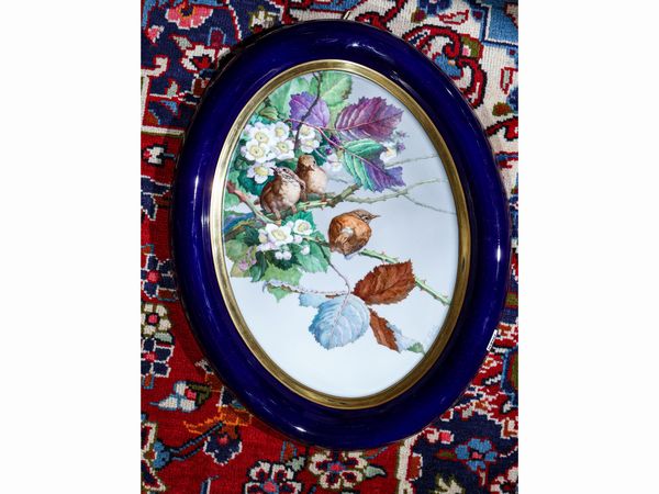 Grande placca in porcellana, E. Fielb  - Asta L'Arte di Arredare - Associazione Nazionale - Case d'Asta italiane