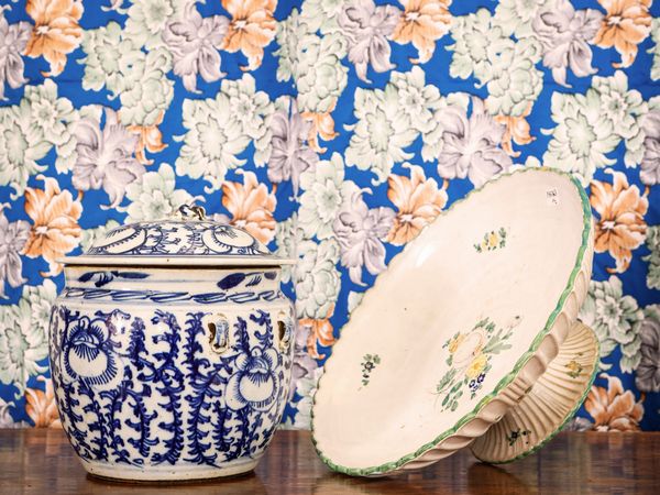 Grande alzata in ceramica Zaccagnini  - Asta L'Arte di Arredare - Associazione Nazionale - Case d'Asta italiane