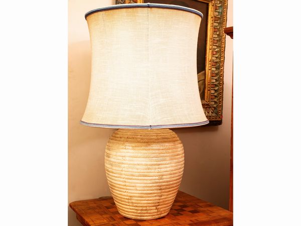 Grande lume da tavolo in ceramica smaltata  - Asta L'Arte di Arredare - Associazione Nazionale - Case d'Asta italiane