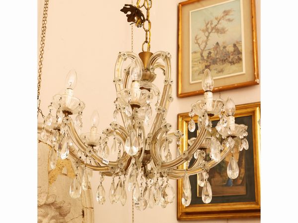 Lampadario in vetro  - Asta L'Arte di Arredare - Associazione Nazionale - Case d'Asta italiane
