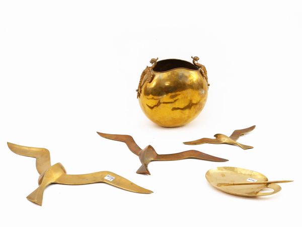 Lotto di oggetti decorativi in ottone  - Asta L'Arte di Arredare - Associazione Nazionale - Case d'Asta italiane