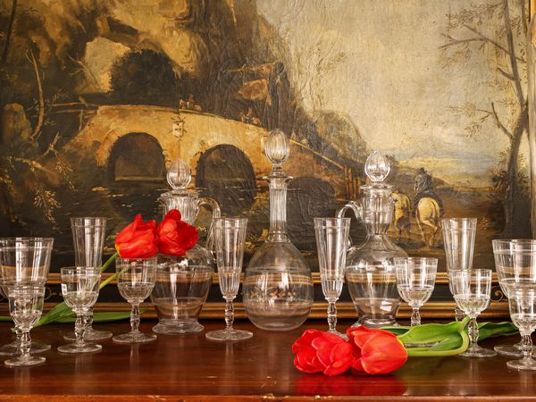 Servizio di bicchieri in cristallo molato  - Asta L'Arte di Arredare - Associazione Nazionale - Case d'Asta italiane