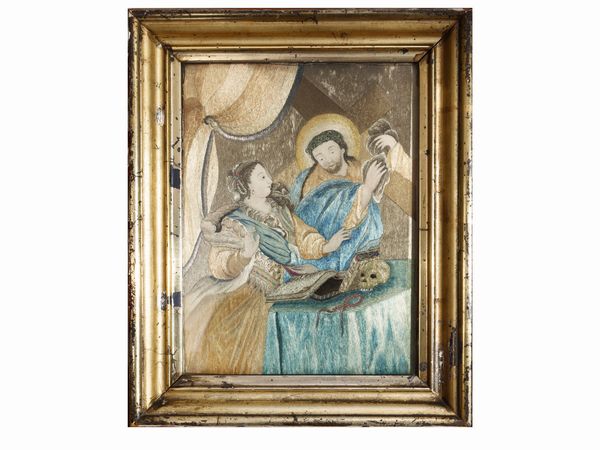 Coppia di antichi ricami  - Asta L'Arte di Arredare - Associazione Nazionale - Case d'Asta italiane