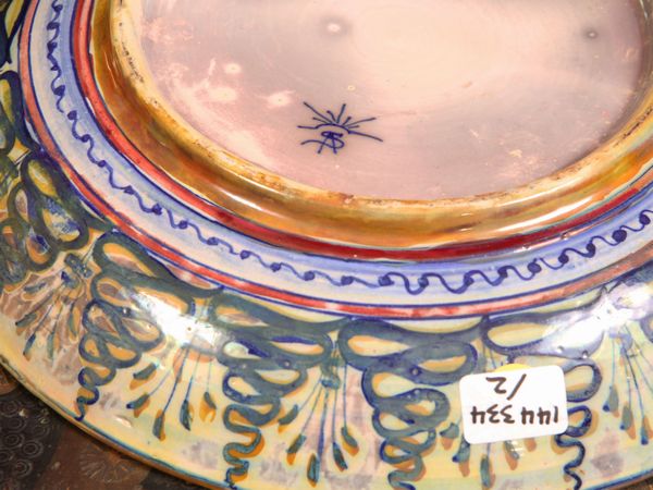 Piatto e ciotola in terracotta smaltata, Alfredo Santarelli e Gualdo Tadino  - Asta L'Arte di Arredare - Associazione Nazionale - Case d'Asta italiane