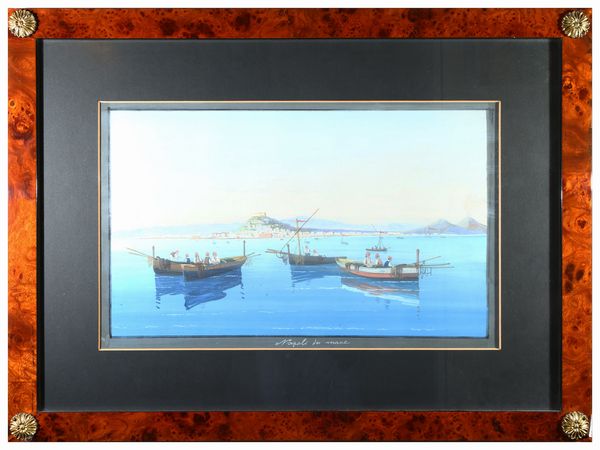 Napoli dal mare  - Asta L'Arte di Arredare - Associazione Nazionale - Case d'Asta italiane
