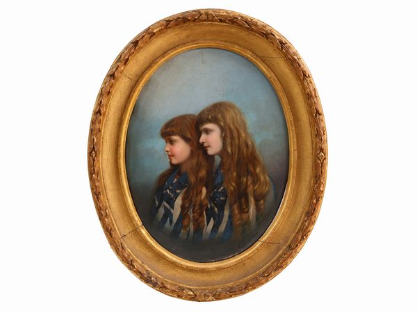 Enrico Scifoni : Ritratto di fanciulle  - Asta L'Arte di Arredare - Associazione Nazionale - Case d'Asta italiane