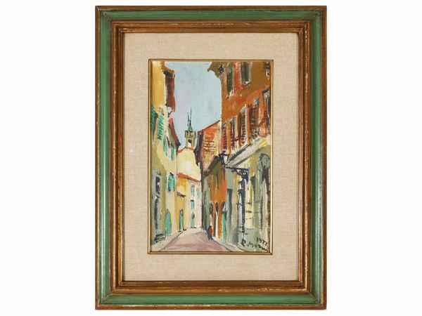 Rodolfo Marma : Via delle Terme 1972  - Asta L'Arte di Arredare - Associazione Nazionale - Case d'Asta italiane