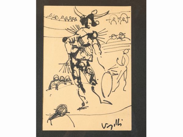 Antonio Vangelli : Arlecchino  - Asta L'Arte di Arredare - Associazione Nazionale - Case d'Asta italiane