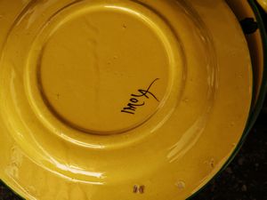 Servizio di piatti in trerracotta invetriata in giallo, Imola  - Asta L'Arte di Arredare - Associazione Nazionale - Case d'Asta italiane