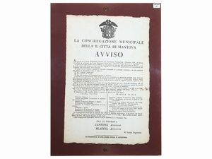 Cinque editti a stampa  - Asta L'Arte di Arredare - Associazione Nazionale - Case d'Asta italiane