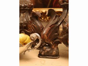 Coppia di torciere in legno laccato  - Asta L'Arte di Arredare - Associazione Nazionale - Case d'Asta italiane