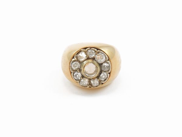Anello a fasci in oro rosa con diamanti  - Asta Gioielli e orologi - Associazione Nazionale - Case d'Asta italiane