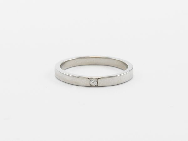 Fedina Bulgari in platino con diamante  - Asta Gioielli e orologi - Associazione Nazionale - Case d'Asta italiane