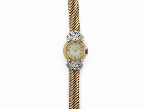 Orologio da polso per donna Rolex in oro rosa e platino con diamanti  - Asta Gioielli e orologi - Associazione Nazionale - Case d'Asta italiane
