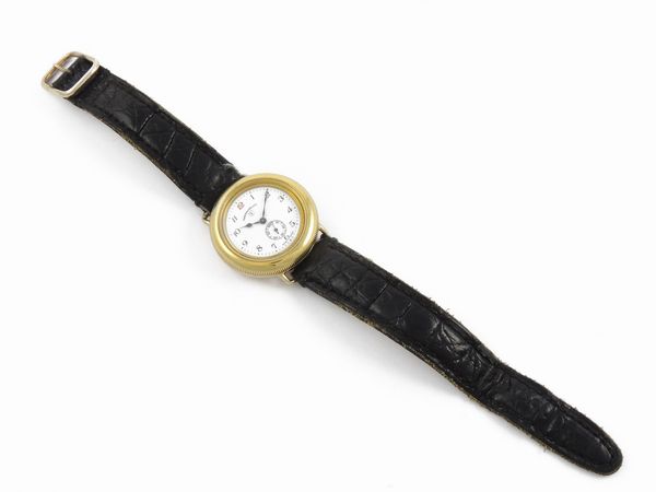 Orologio da polso per uomo Eberahrd Patrouille in argento 925/1000 placcato oro giallo  - Asta Gioielli e orologi - Associazione Nazionale - Case d'Asta italiane