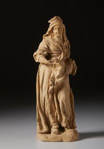 BOTTEGA DI ANDREA FANTONI (1659 - 1734) - Attribuito a. Figura femminile in terracotta