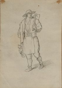 ARTISTA VENETO DEL XIX SECOLO : Gruppo di dodici disegni raffiguranti personaggi in abiti ottocenteschi  - Asta Asta 401 | ARTE ANTICA E DEL XIX SECOLO Online - Associazione Nazionale - Case d'Asta italiane