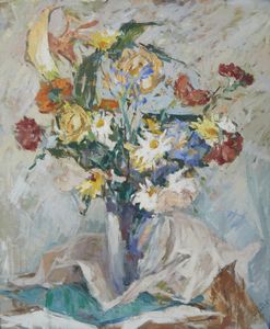 DEABATE TEONESTO (1898 - 1981) - Vaso di fiori