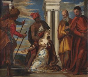 CALIARI, DETTO IL VERONESE PAOLO (1528 - 1588) - Copia da. Il martirio di Santa Giustina