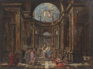 ARTISTA VENETO DEL XVII SECOLO - Presentazione al Tempio