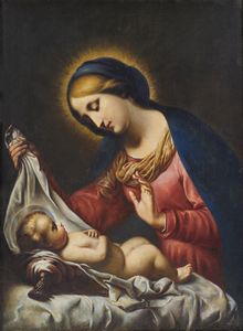 DOLCI CARLO (1616 - 1686) - Da. Madonna con Bambino
