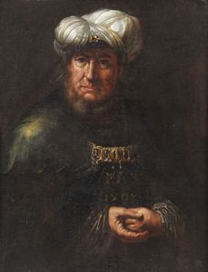 REMBRANDT VAN RIJN (1606 - 1669) - Seguace di. Ozia colpito da lebbra