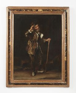 ARTISTA DEL XVII SECOLO : Coppia di dipinti raffiguranti mendicanti  - Asta Asta 401 | ARTE ANTICA E DEL XIX SECOLO Online - Associazione Nazionale - Case d'Asta italiane