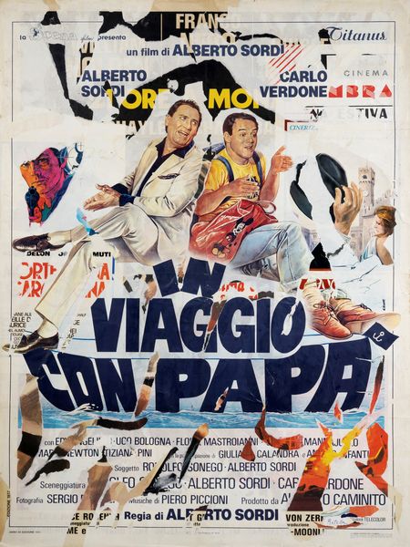 MIMMO ROTELLA : Senza titolo (In viaggio con pap)  - Asta Arte Moderna e Contemporanea - Associazione Nazionale - Case d'Asta italiane