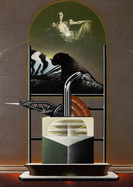 Sergio Sarri : Studio per stanza meccanica con avvenimento  - Asta Arte Moderna e Contemporanea - Associazione Nazionale - Case d'Asta italiane