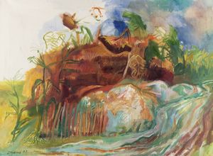 GIUSEPPE ZIGAINA - Girasoli in un campo di grano