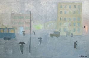 Franco Villoresi - Strada con figure