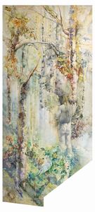 Renzo Vespignani - Nudo femminile tra gli alberi